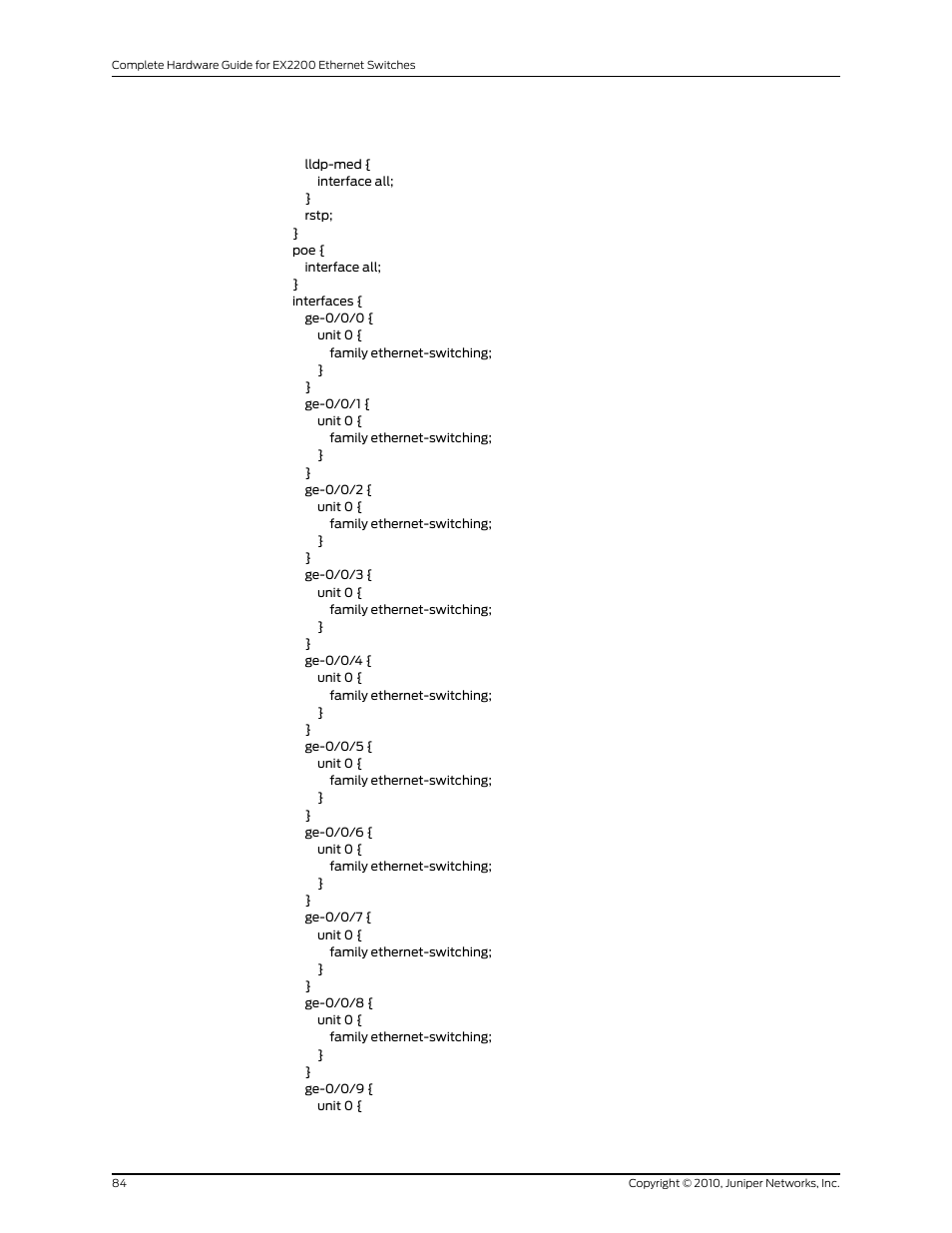 Juniper Networks EX2200 User Manual | Page 104 / 176