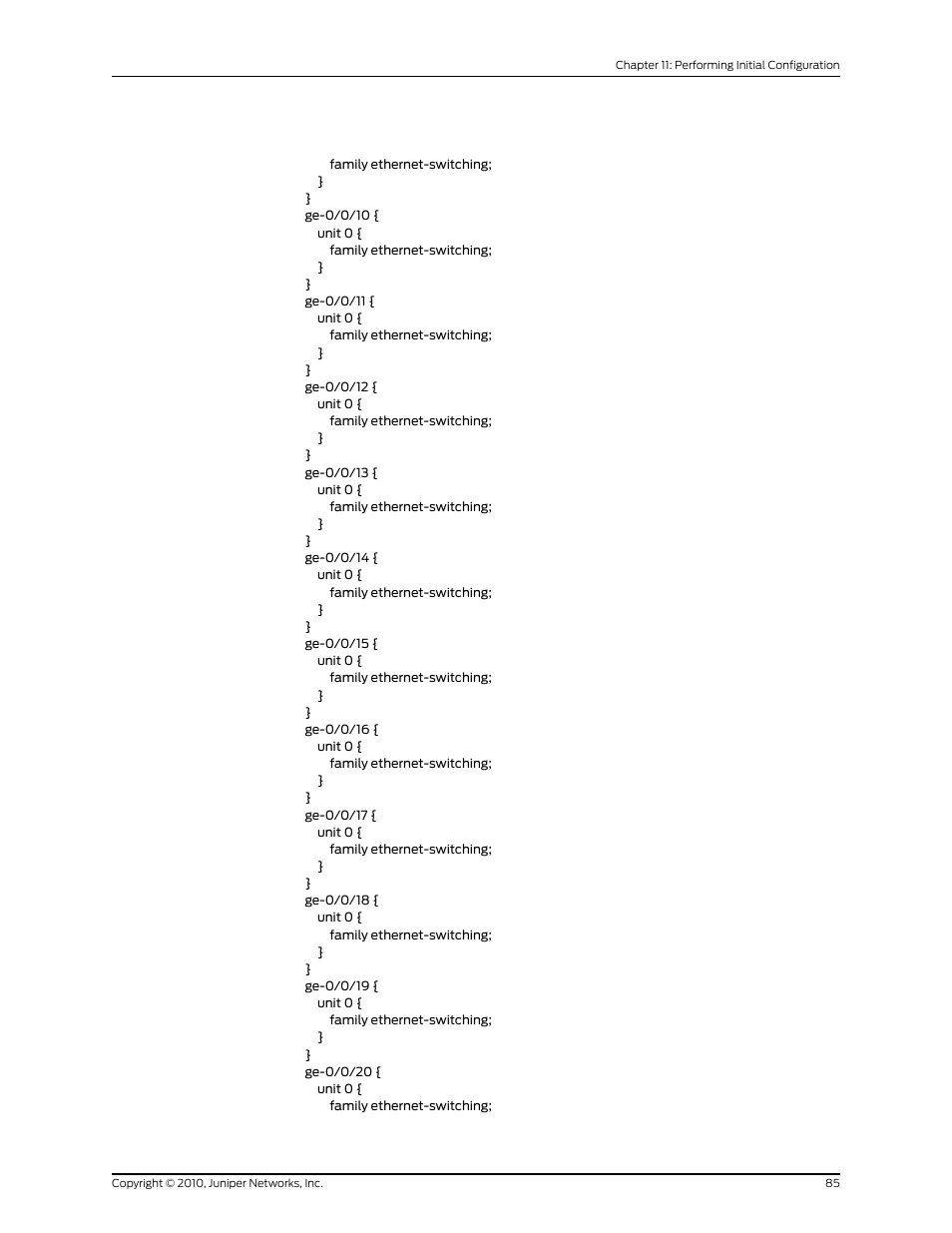 Juniper Networks EX2200 User Manual | Page 105 / 176