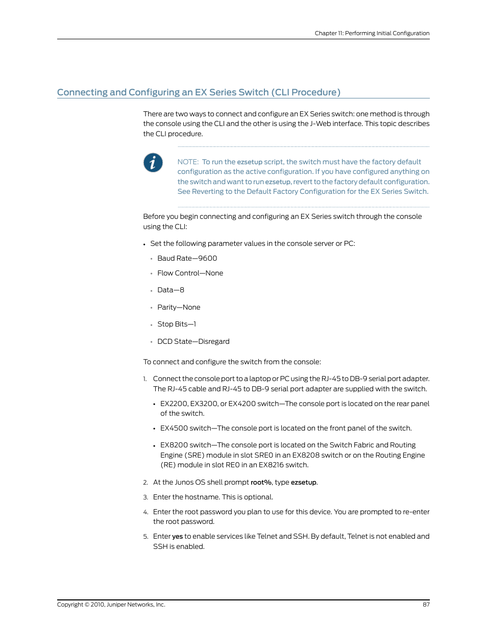 Juniper Networks EX2200 User Manual | Page 107 / 176