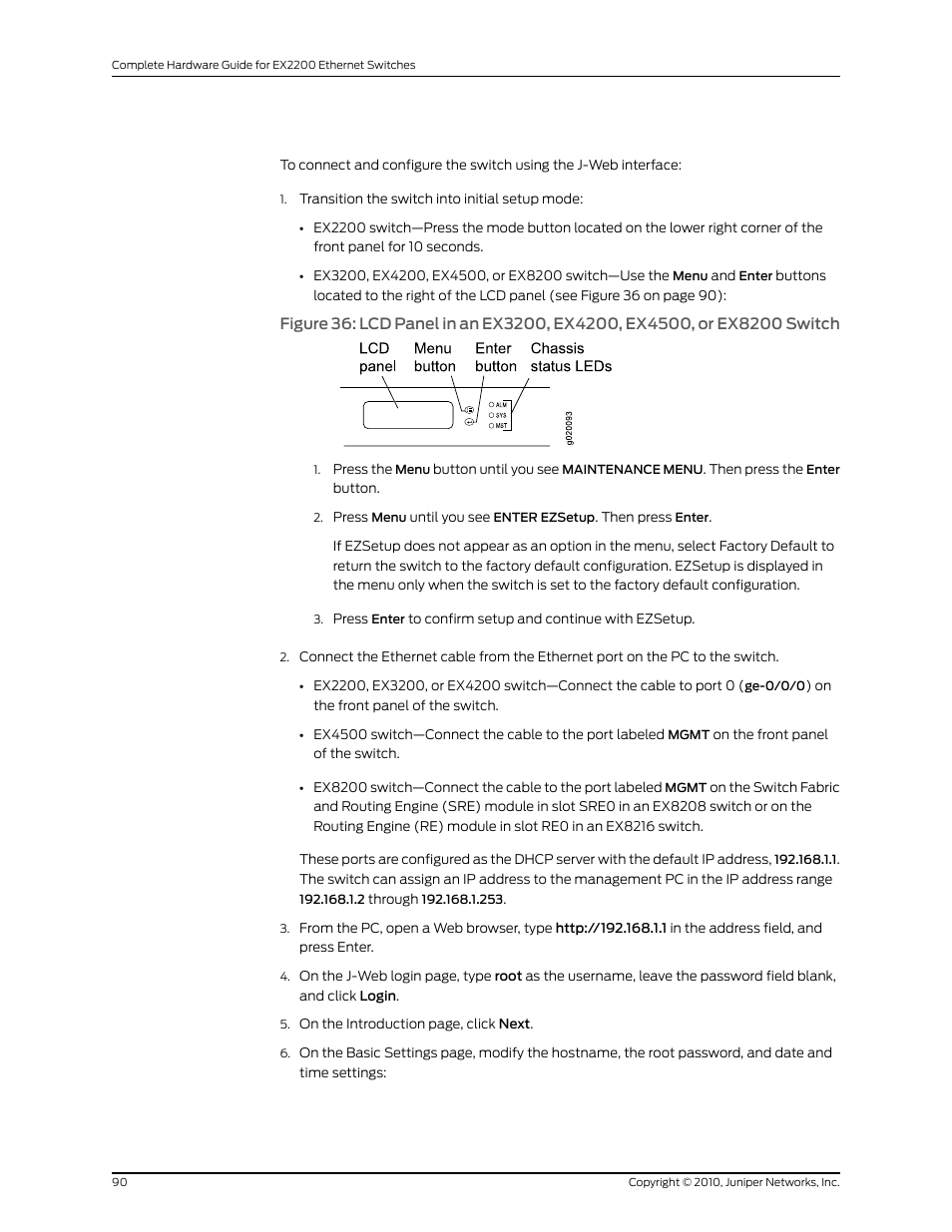 Juniper Networks EX2200 User Manual | Page 110 / 176