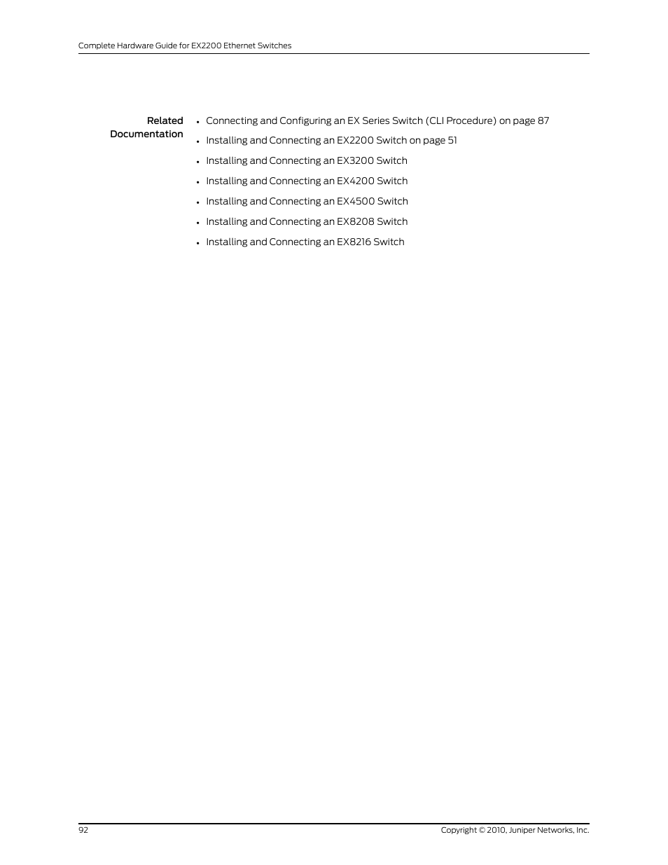 Juniper Networks EX2200 User Manual | Page 112 / 176