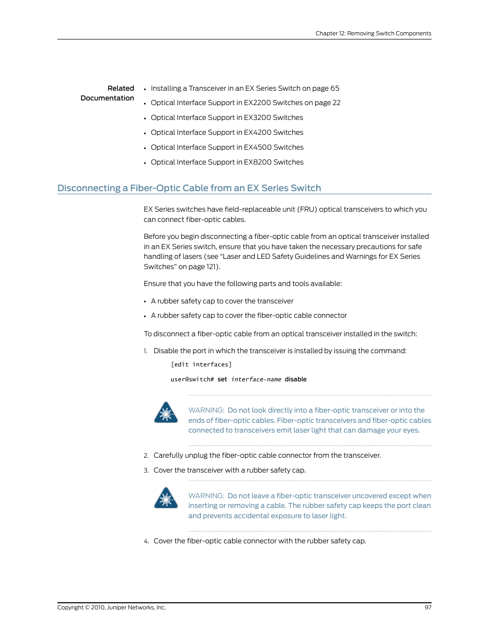 Juniper Networks EX2200 User Manual | Page 117 / 176