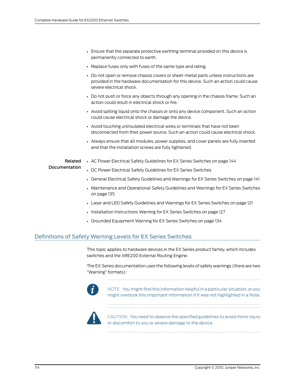 Juniper Networks EX2200 User Manual | Page 134 / 176