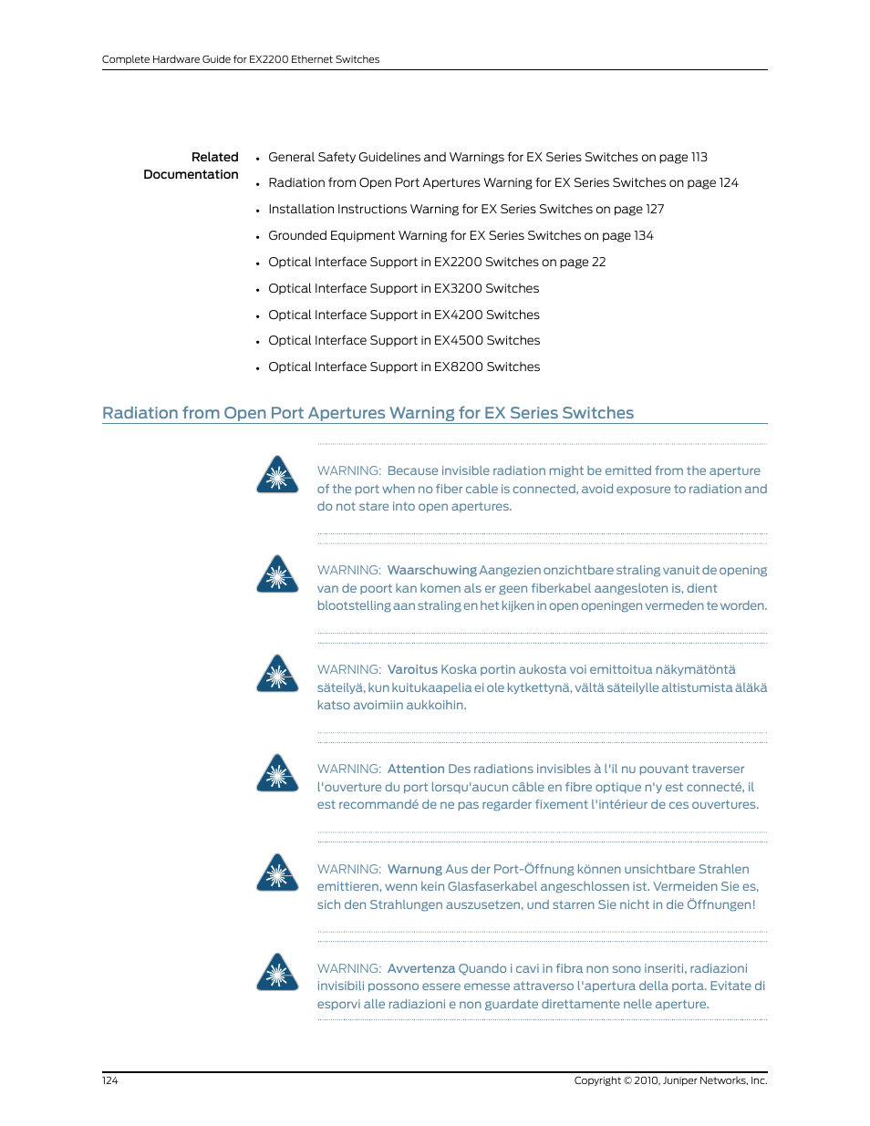 Juniper Networks EX2200 User Manual | Page 144 / 176