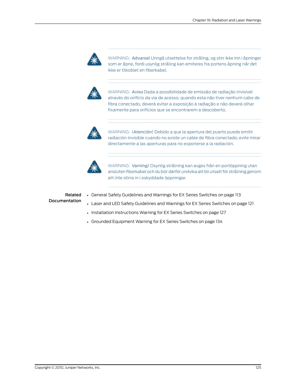 Juniper Networks EX2200 User Manual | Page 145 / 176