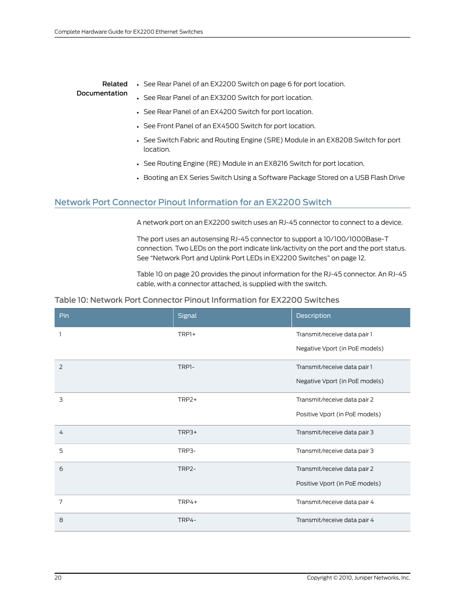 Juniper Networks EX2200 User Manual | Page 40 / 176