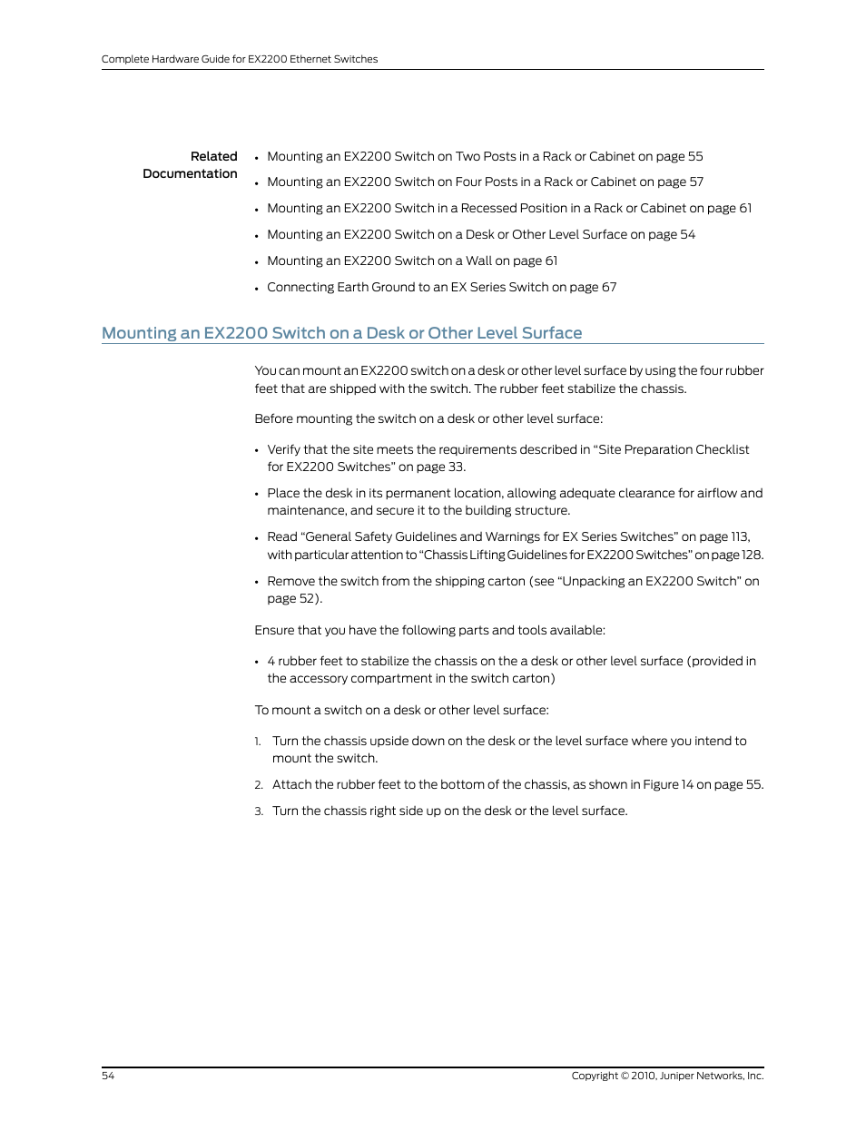 Juniper Networks EX2200 User Manual | Page 74 / 176