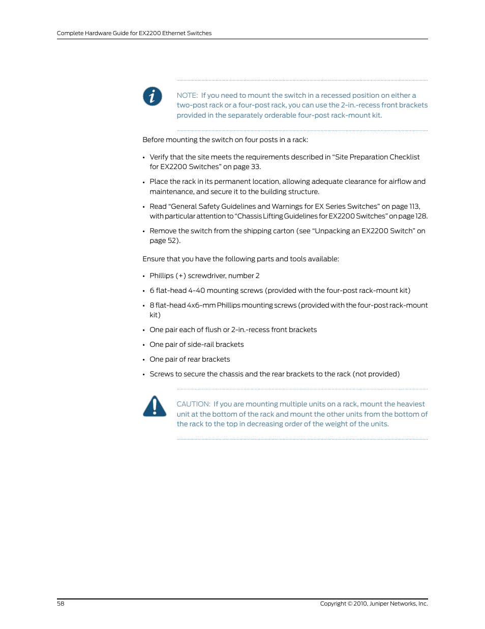 Juniper Networks EX2200 User Manual | Page 78 / 176