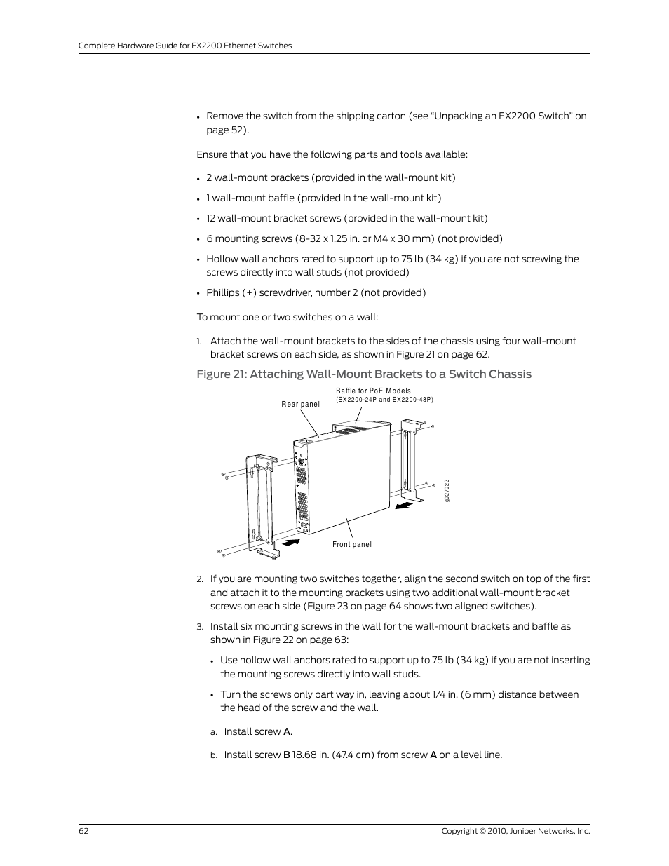 Juniper Networks EX2200 User Manual | Page 82 / 176