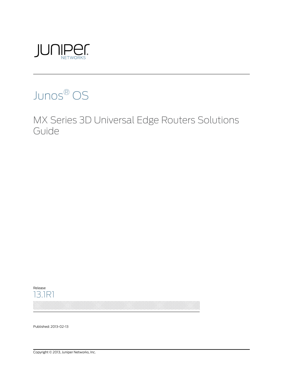 Juniper Networks JUNOS OS 10.4 User Manual | 208 pages