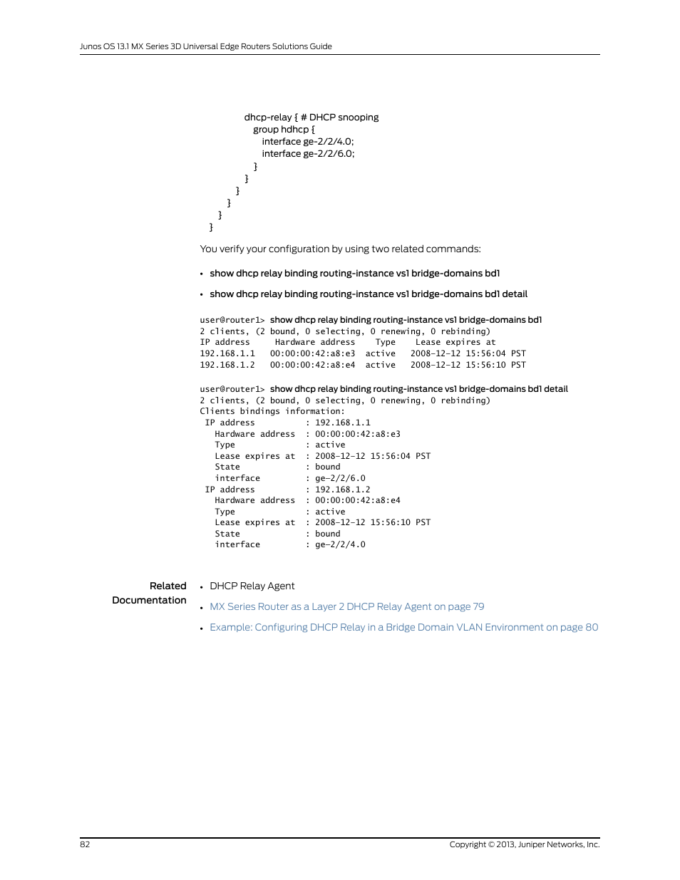 Juniper Networks JUNOS OS 10.4 User Manual | Page 102 / 208