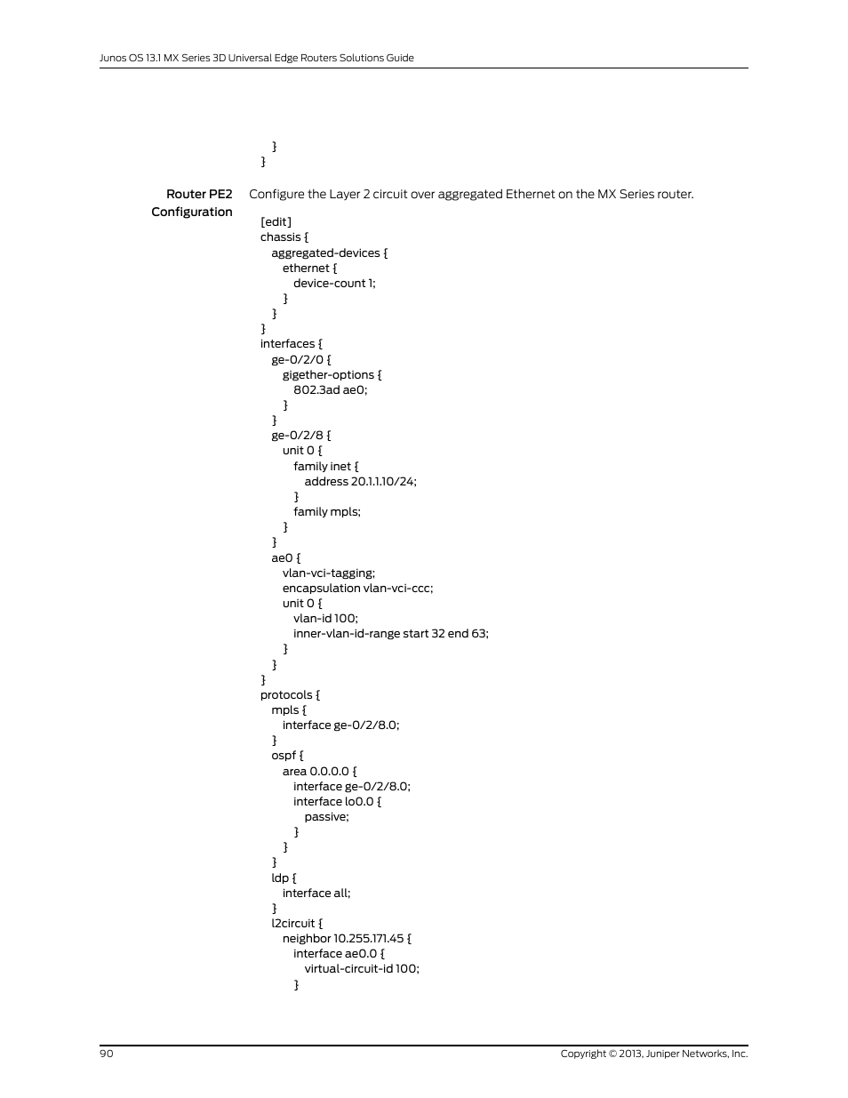 Juniper Networks JUNOS OS 10.4 User Manual | Page 110 / 208