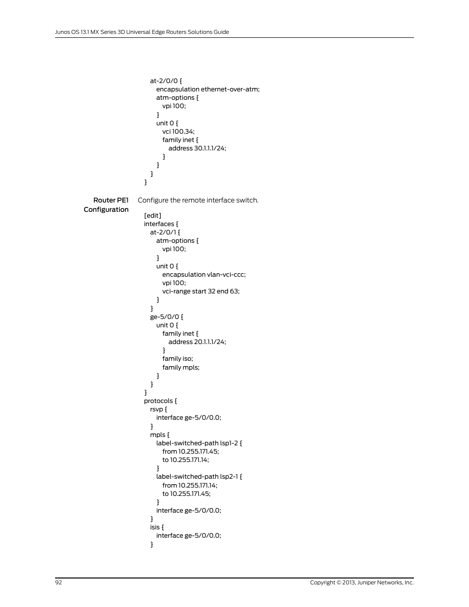 Juniper Networks JUNOS OS 10.4 User Manual | Page 112 / 208