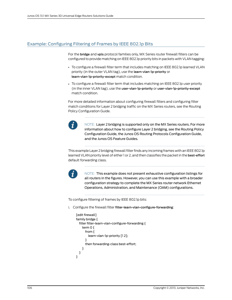 Juniper Networks JUNOS OS 10.4 User Manual | Page 126 / 208