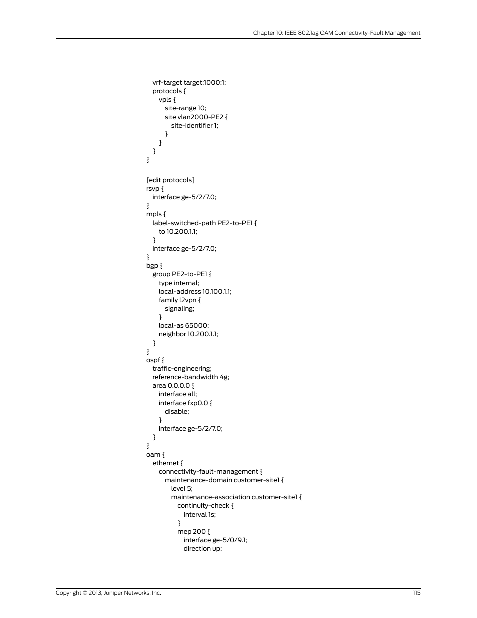 Juniper Networks JUNOS OS 10.4 User Manual | Page 135 / 208