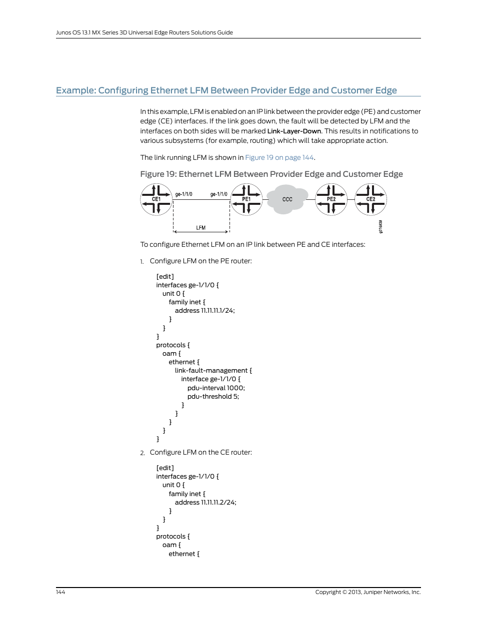 Edge | Juniper Networks JUNOS OS 10.4 User Manual | Page 164 / 208