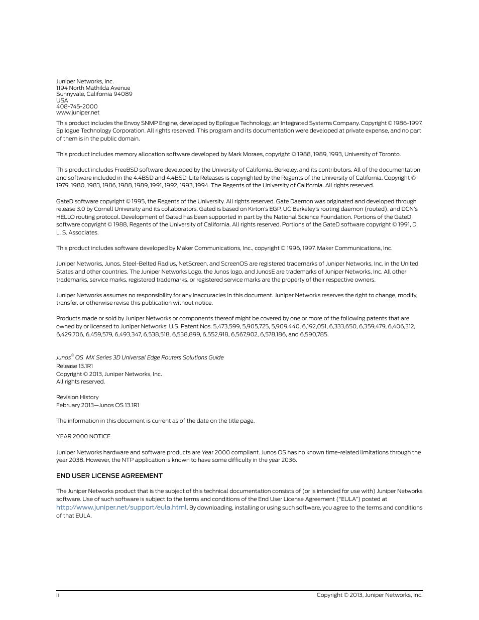 Juniper Networks JUNOS OS 10.4 User Manual | Page 2 / 208