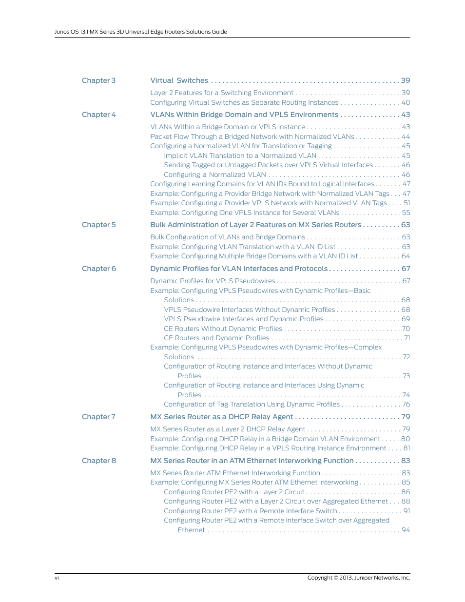 Juniper Networks JUNOS OS 10.4 User Manual | Page 6 / 208