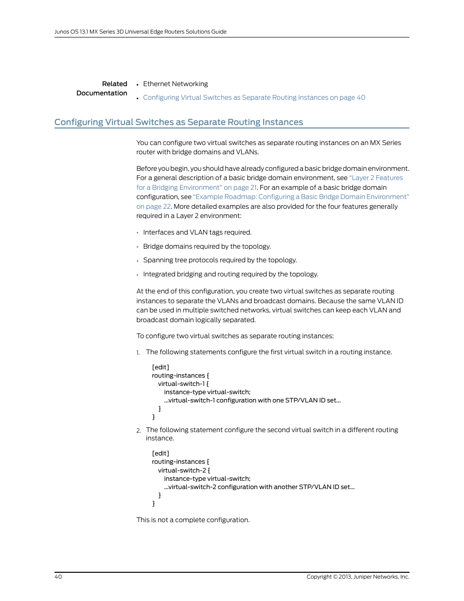 Juniper Networks JUNOS OS 10.4 User Manual | Page 60 / 208