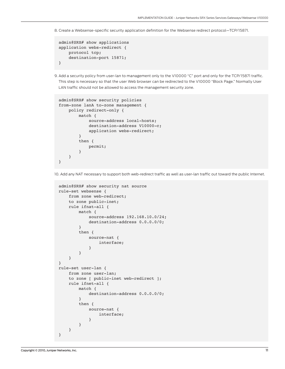 Juniper Networks V10000 User Manual | Page 11 / 12