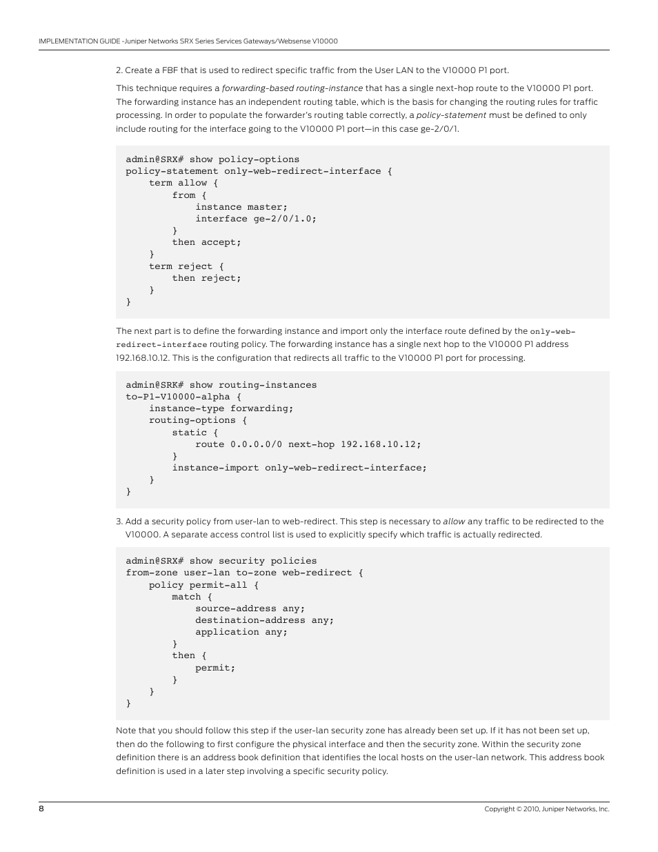 Juniper Networks V10000 User Manual | Page 8 / 12