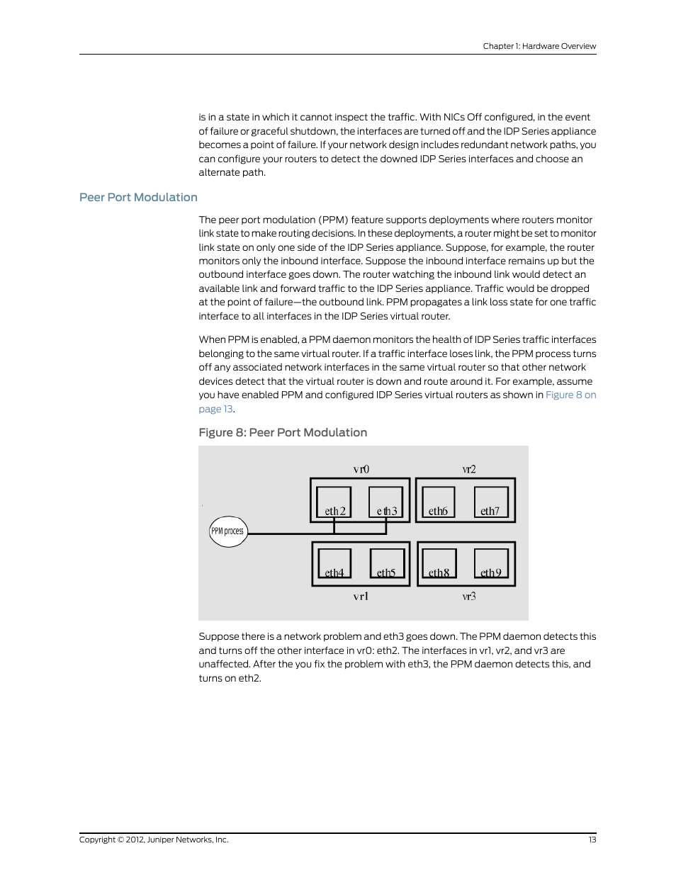 Peer port modulation | Juniper Networks IDP SERIES IDP250 User Manual | Page 25 / 78