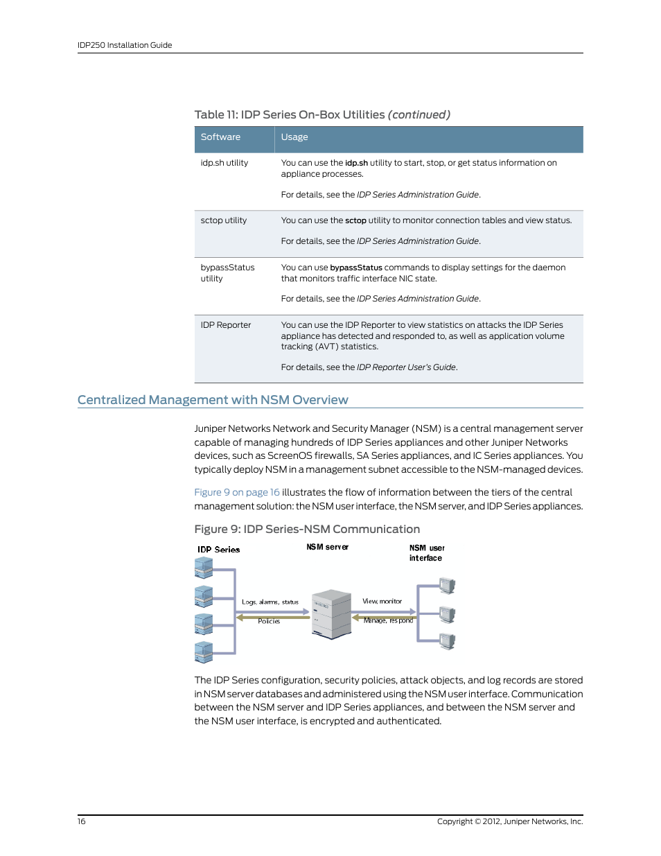 Centralized management with nsm overview | Juniper Networks IDP SERIES IDP250 User Manual | Page 28 / 78