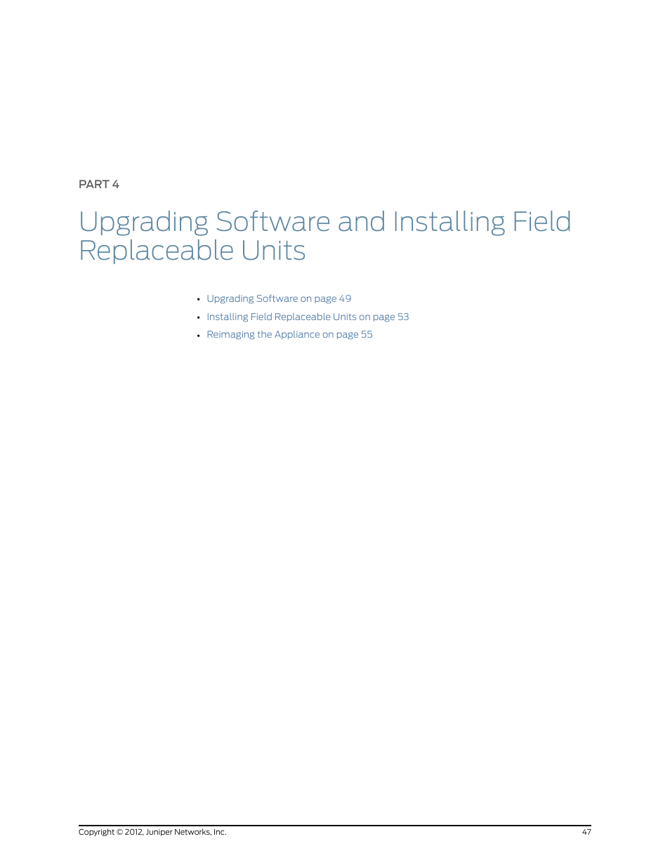 Part 4 | Juniper Networks IDP SERIES IDP250 User Manual | Page 59 / 78