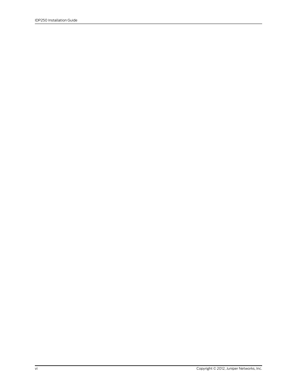 Juniper Networks IDP SERIES IDP250 User Manual | Page 6 / 78