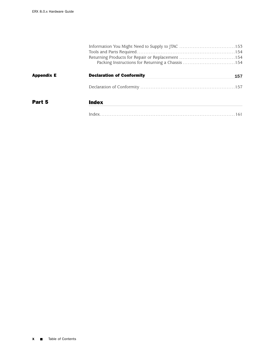 Juniper Networks ERX Hardware 8 User Manual | Page 10 / 183