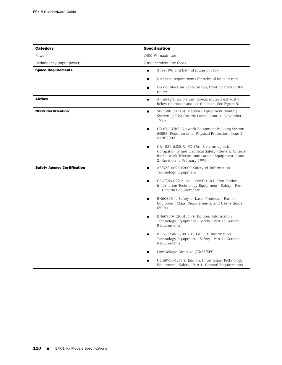 Juniper Networks ERX Hardware 8 User Manual | Page 138 / 183