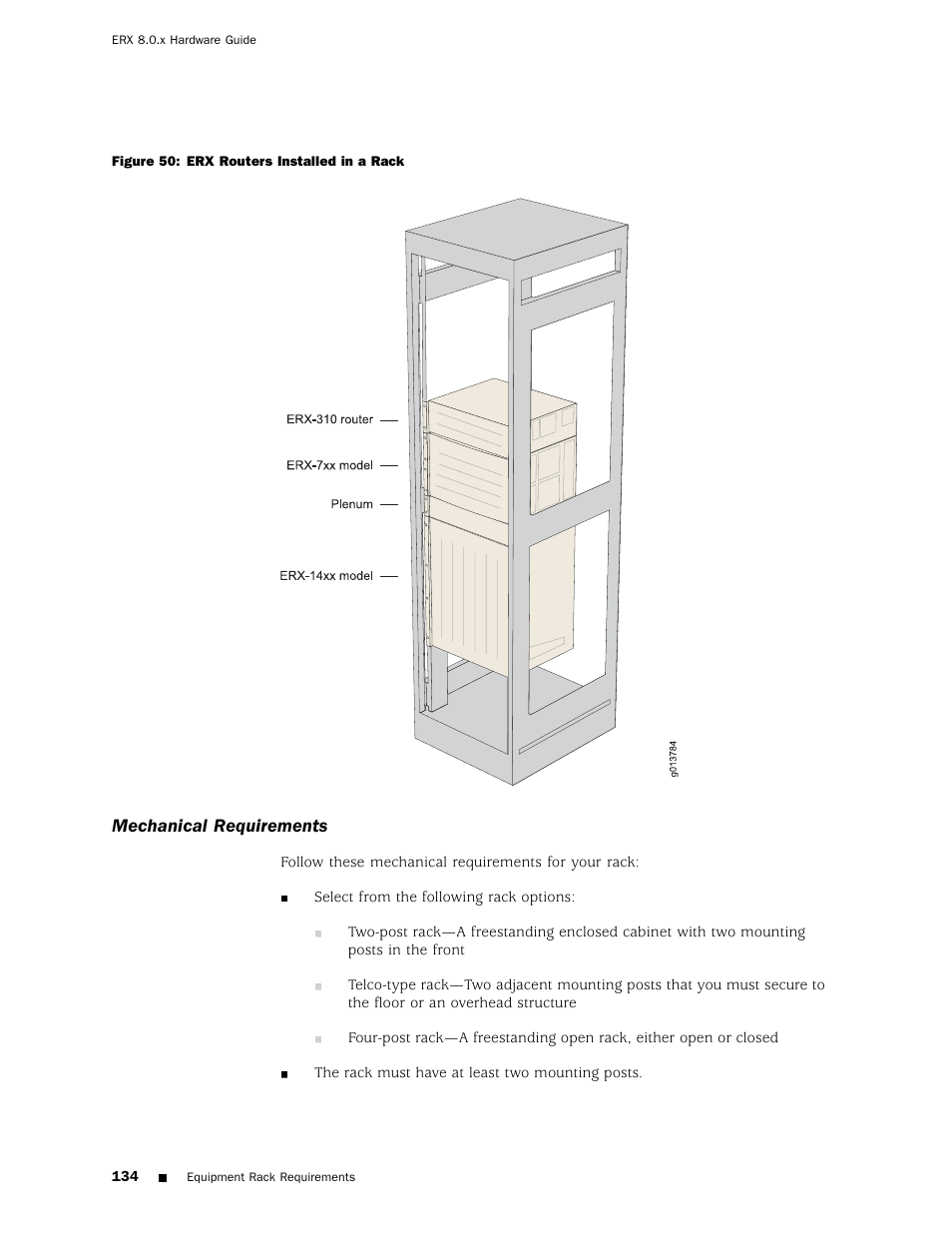 Mechanical requirements | Juniper Networks ERX Hardware 8 User Manual | Page 152 / 183