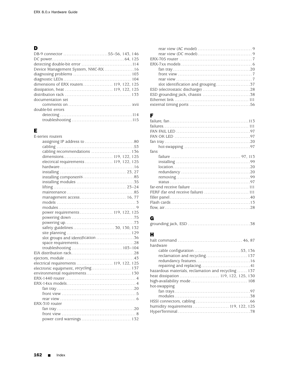 Juniper Networks ERX Hardware 8 User Manual | Page 180 / 183