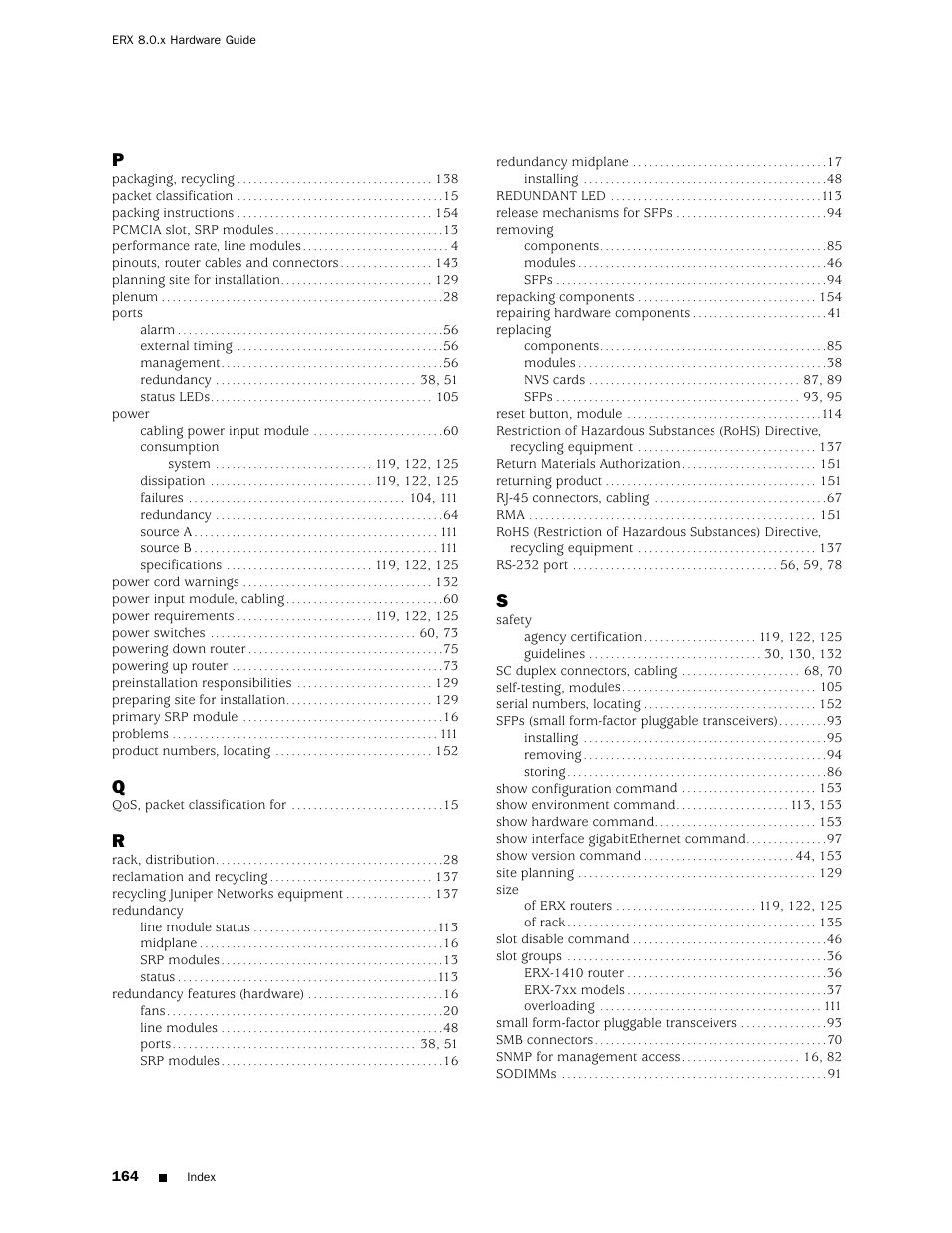 Juniper Networks ERX Hardware 8 User Manual | Page 182 / 183