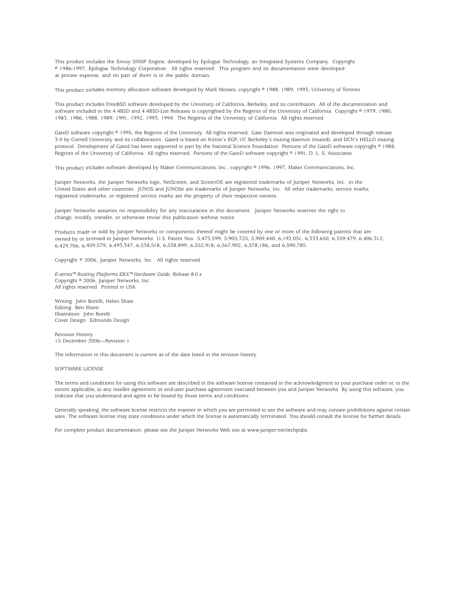 Juniper Networks ERX Hardware 8 User Manual | Page 2 / 183