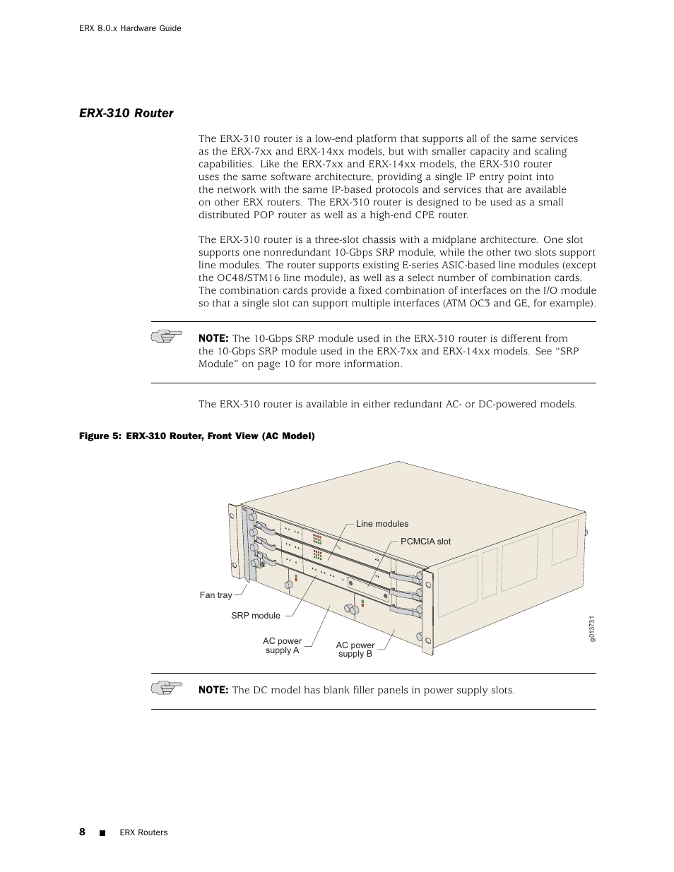 Erx-310 router | Juniper Networks ERX Hardware 8 User Manual | Page 26 / 183