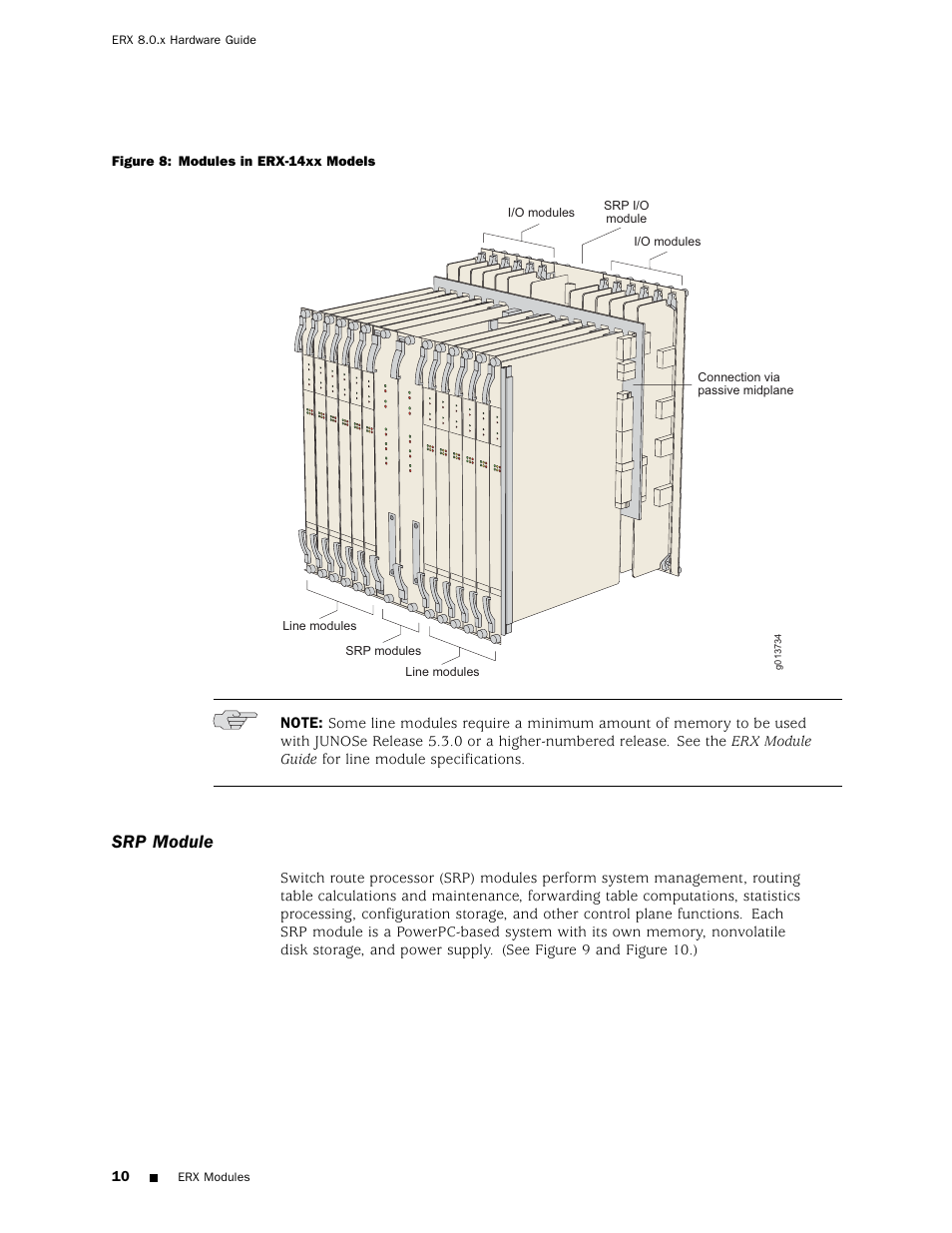 Srp module | Juniper Networks ERX Hardware 8 User Manual | Page 28 / 183