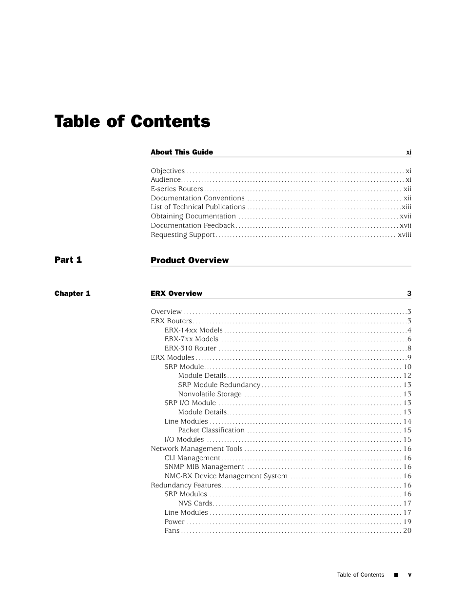 Juniper Networks ERX Hardware 8 User Manual | Page 5 / 183