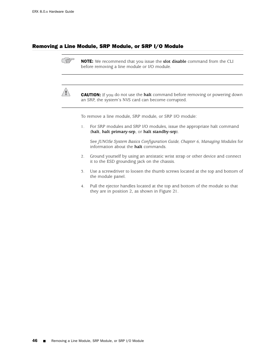 Juniper Networks ERX Hardware 8 User Manual | Page 64 / 183