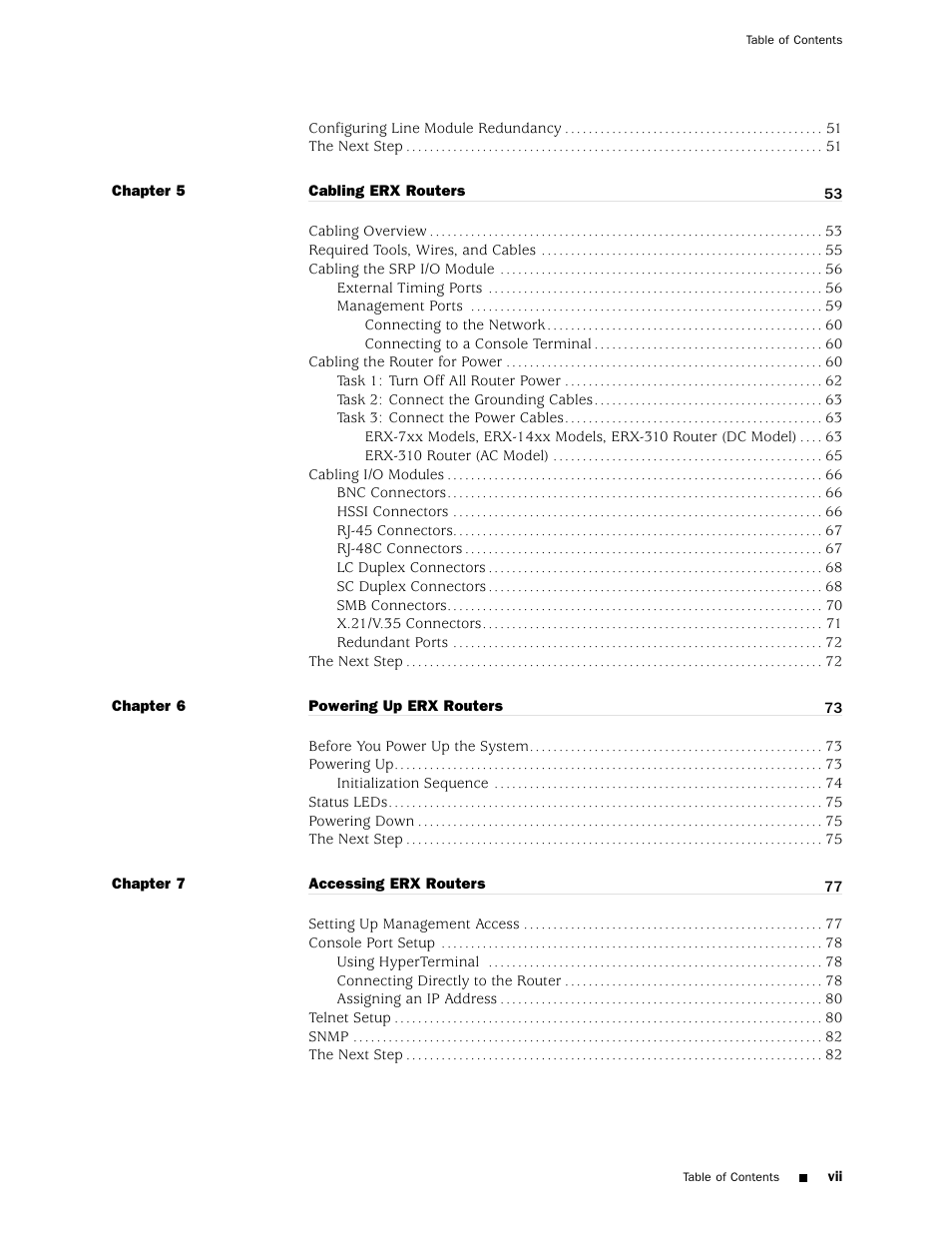 Juniper Networks ERX Hardware 8 User Manual | Page 7 / 183