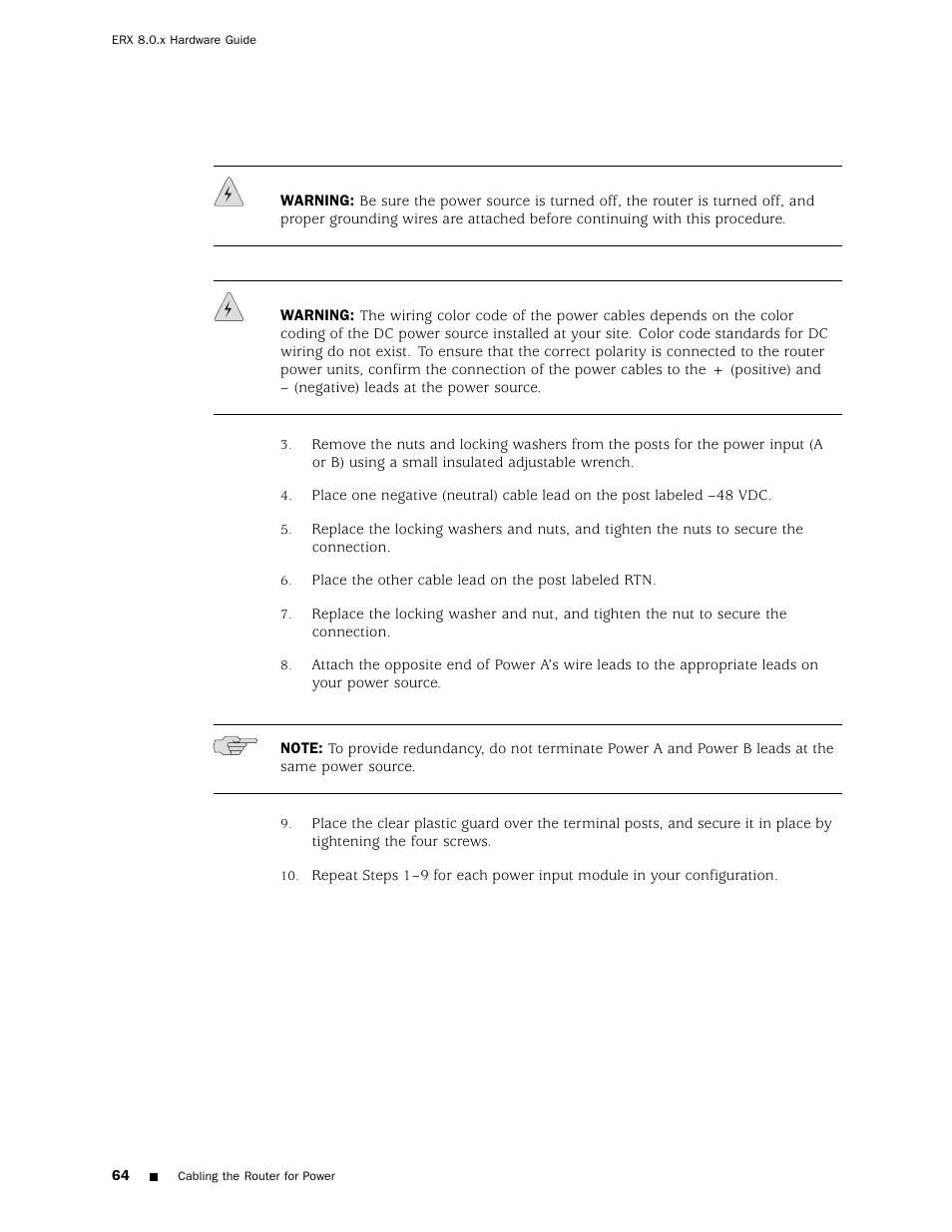 Juniper Networks ERX Hardware 8 User Manual | Page 82 / 183