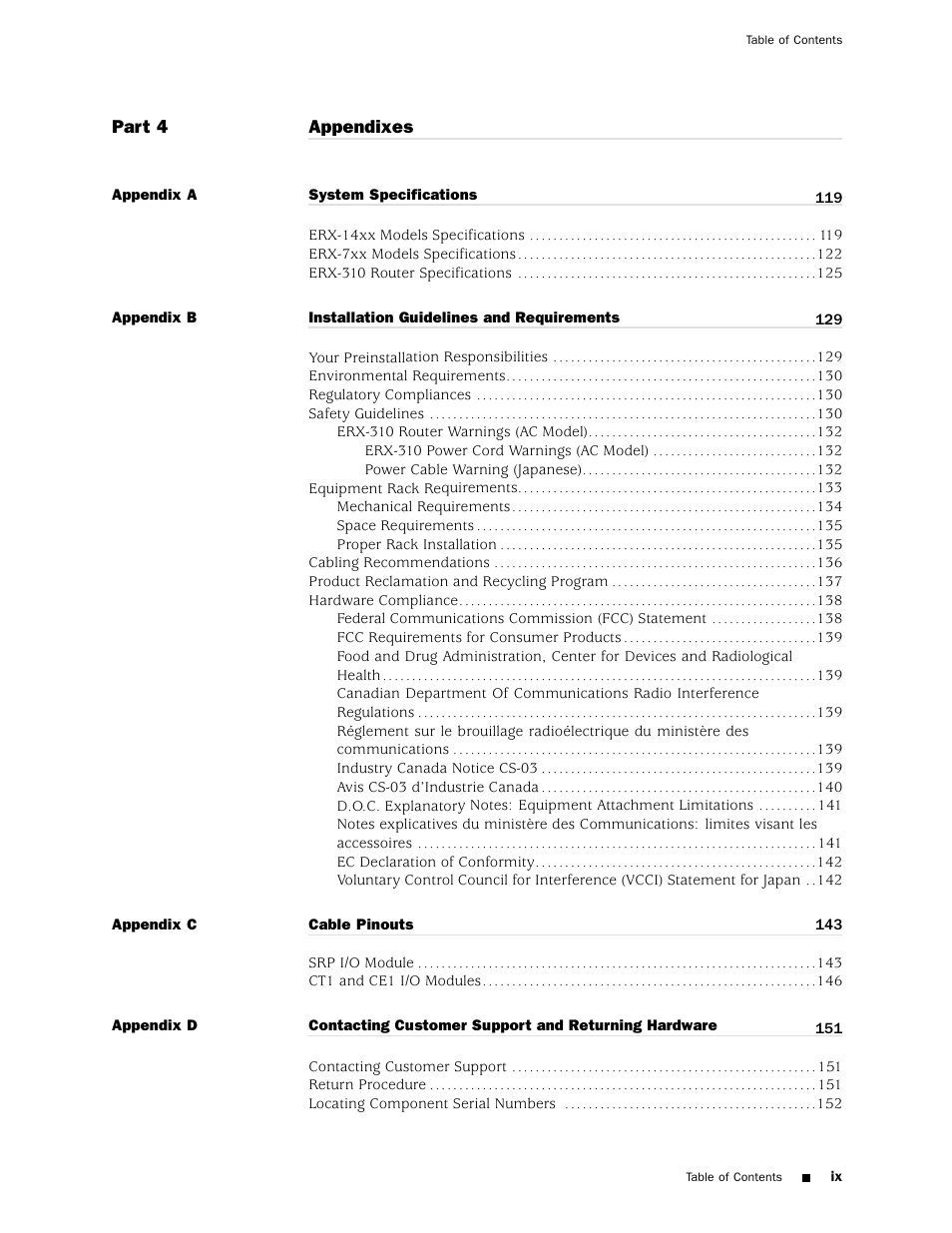Juniper Networks ERX Hardware 8 User Manual | Page 9 / 183