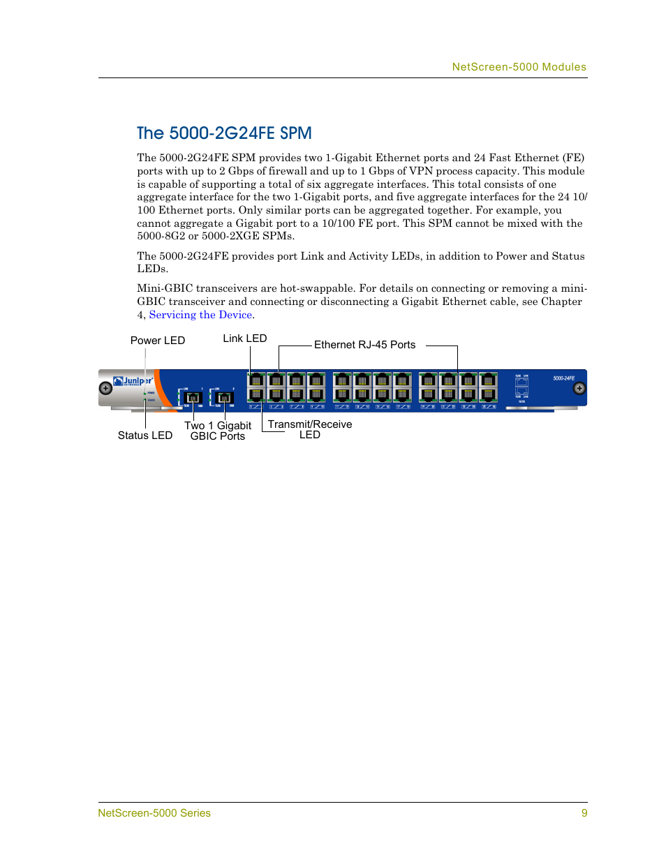 The 5000-2g24fe spm | Juniper Networks 5000 User Manual | Page 17 / 66