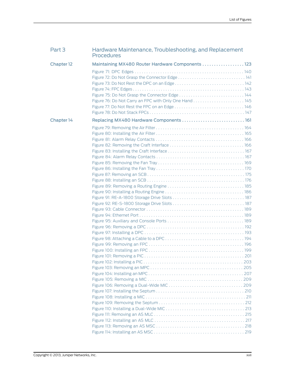 Juniper Networks MX480 User Manual | Page 17 / 366