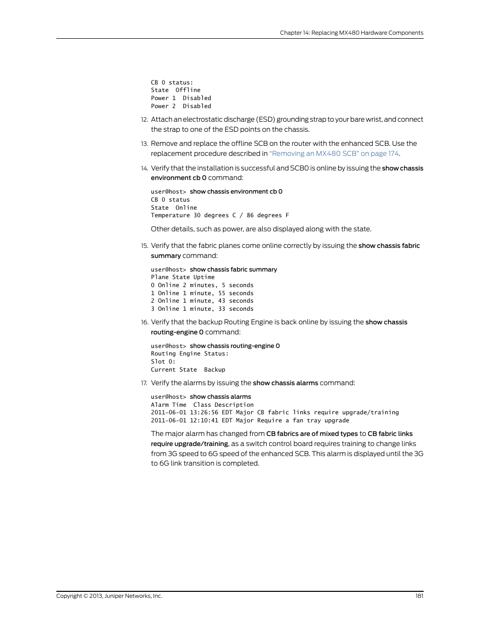 Juniper Networks MX480 User Manual | Page 205 / 366