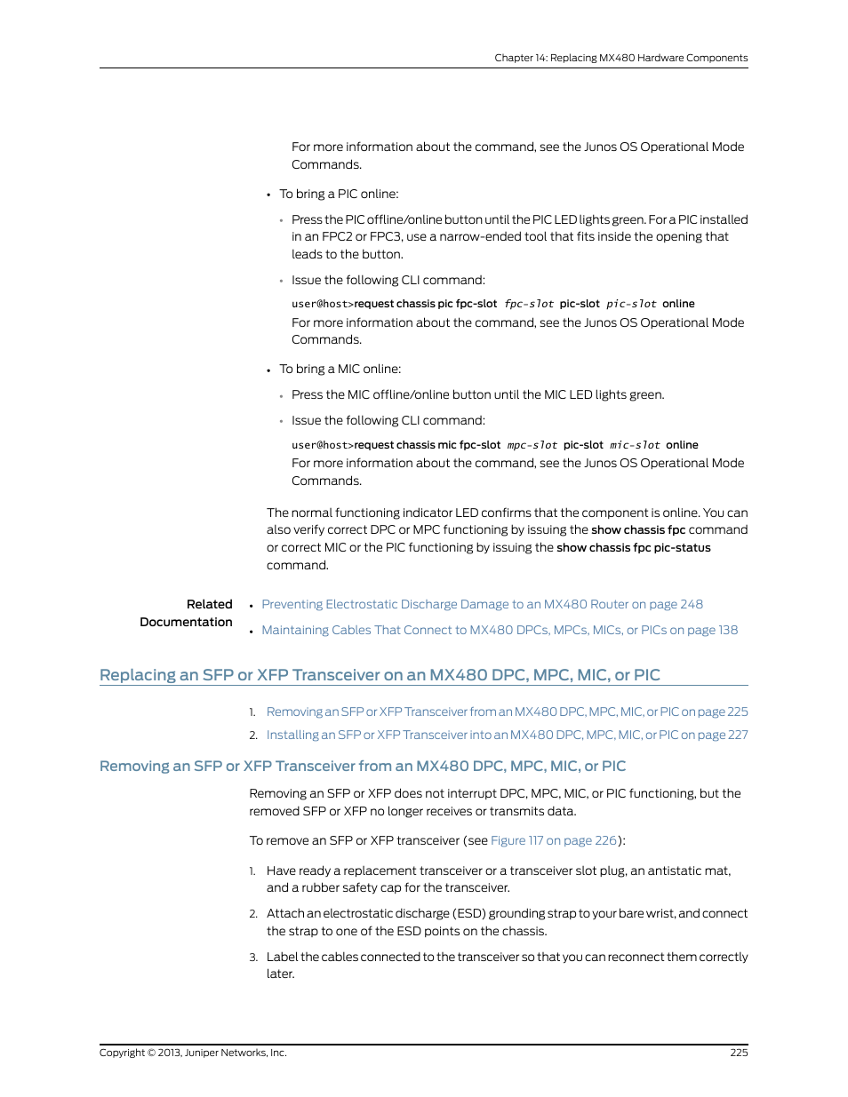 Juniper Networks MX480 User Manual | Page 249 / 366