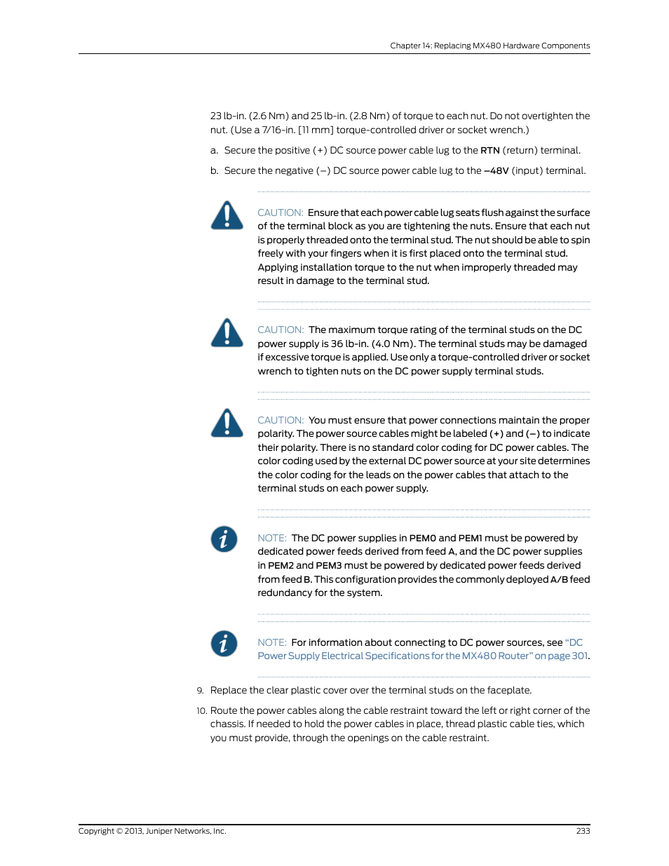 Juniper Networks MX480 User Manual | Page 257 / 366