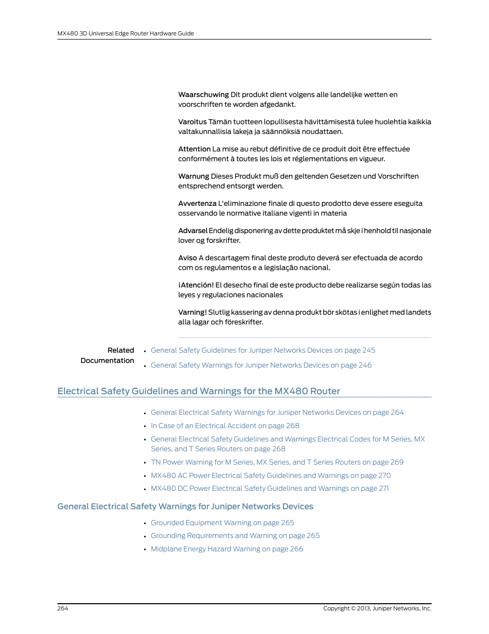 Juniper Networks MX480 User Manual | Page 288 / 366