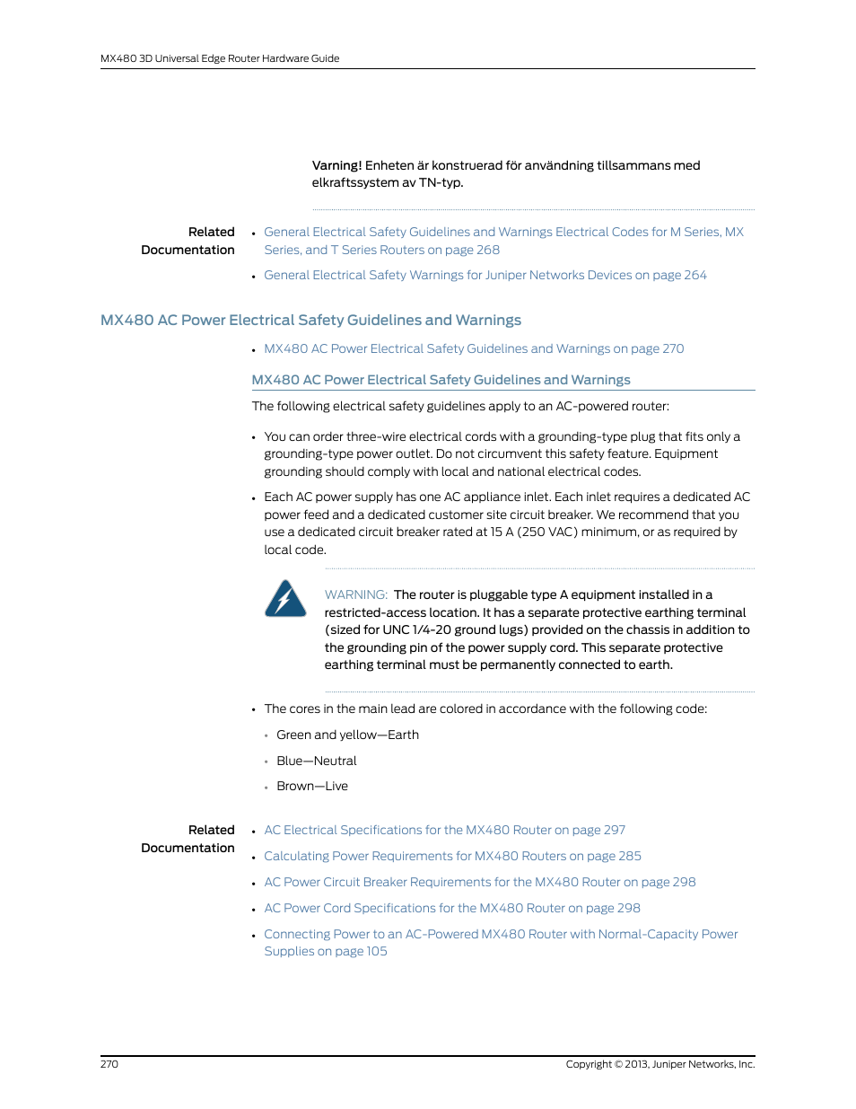 Juniper Networks MX480 User Manual | Page 294 / 366