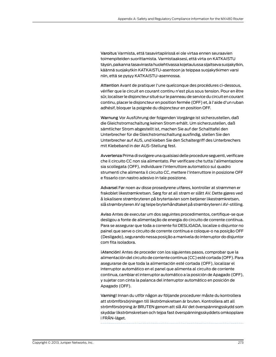 Juniper Networks MX480 User Manual | Page 297 / 366